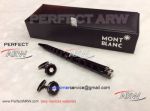 Perfect Replica - Montblanc All Black Ballpoint Pen And Black Cufflinks Set